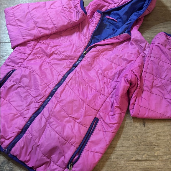 LL Bean Pink/Purple Hooded Jacket - Picture 2 of 3